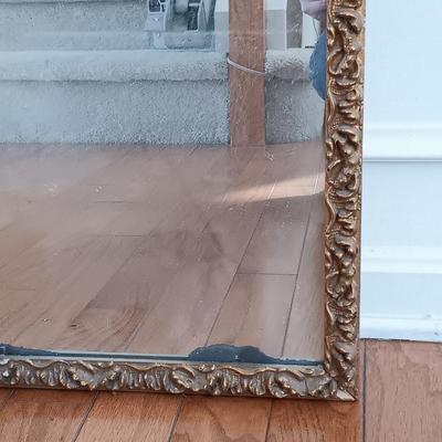 LOT 500: Vintage Gold Gilt Long Mirror 2' x 4-1/2'