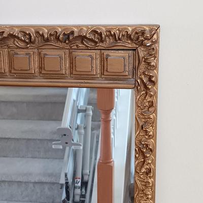 LOT 500: Vintage Gold Gilt Long Mirror 2' x 4-1/2'