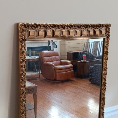 LOT 500: Vintage Gold Gilt Long Mirror 2' x 4-1/2'