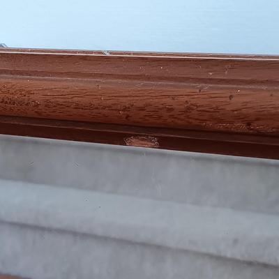 LOT 501: Vintage Wood Framed Mirror 1-1/2' x 2'