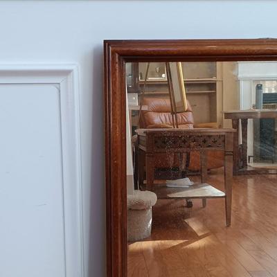 LOT 501: Vintage Wood Framed Mirror 1-1/2' x 2'