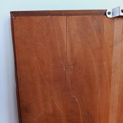 LOT 501: Vintage Wood Framed Mirror 1-1/2' x 2'