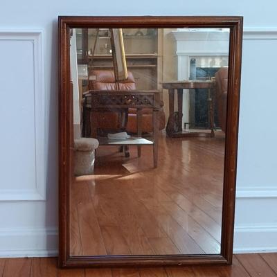 LOT 501: Vintage Wood Framed Mirror 1-1/2' x 2'