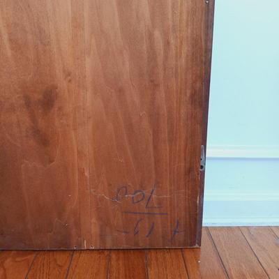 LOT 501: Vintage Wood Framed Mirror 1-1/2' x 2'