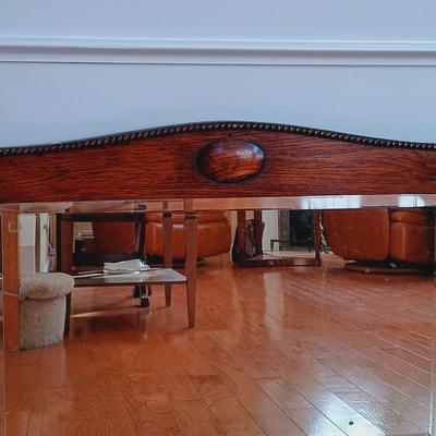 LOT 502: Antique Beveled English Wall Mirror 2-1/2' x 2'