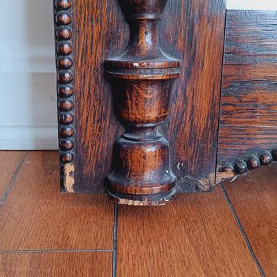 LOT 502: Antique Beveled English Wall Mirror 2-1/2' x 2'