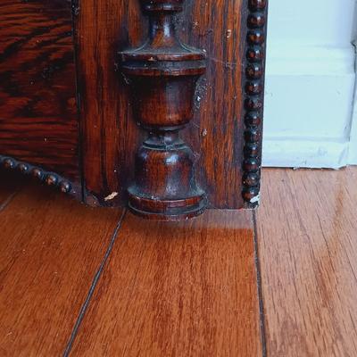 LOT 502: Antique Beveled English Wall Mirror 2-1/2' x 2'