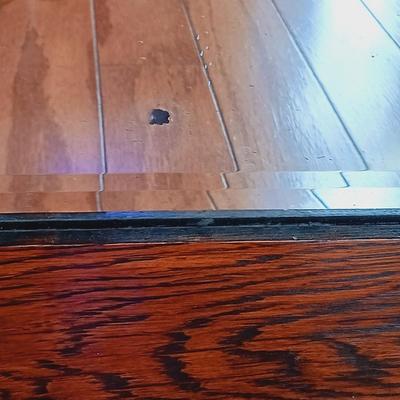 LOT 502: Antique Beveled English Wall Mirror 2-1/2' x 2'