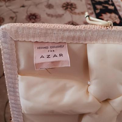 LOT 503: Vintage Azar Tapestry Sewing Box and Vintage Folding Knitting Basket with Accessories