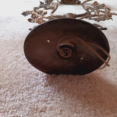 LOT 506: Vintage Brass Hanging Electric Lamp Fixture