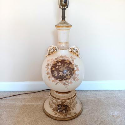 LOT 513: MCM Royal Worcester-Style Table Lamp