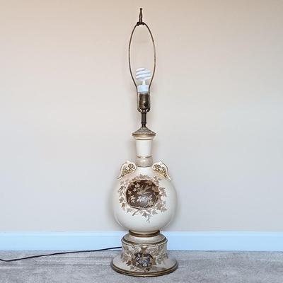 LOT 513: MCM Royal Worcester-Style Table Lamp