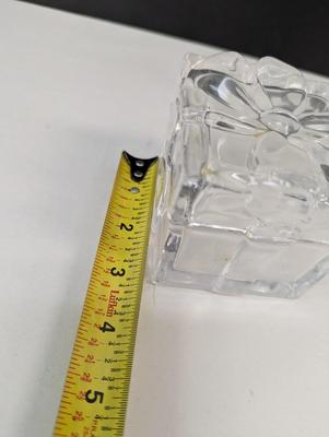 Crystal/Glass Trinket Jewelry Present Gift Box with Ribbon Bow Set