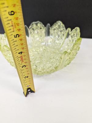 8 1/4" Compote Vaseline Bowl