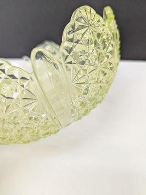 8 1/4" Compote Vaseline Bowl