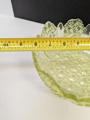 8 1/4" Compote Vaseline Bowl