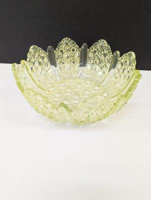 8 1/4" Compote Vaseline Bowl