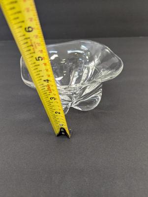 Vintage Orrefors Sweden Edward Hald Pinched Base Glass Bowl