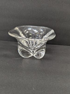 Vintage Orrefors Sweden Edward Hald Pinched Base Glass Bowl