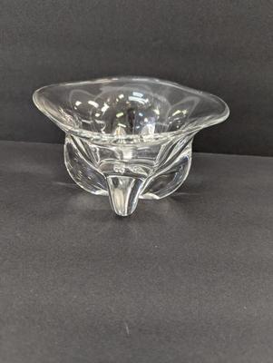Vintage Orrefors Sweden Edward Hald Pinched Base Glass Bowl