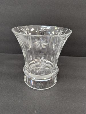 Etched Glass Crystal Vase