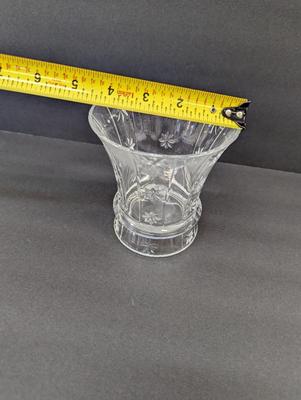 Etched Glass Crystal Vase