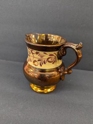 Antique Copper Lusterware Pitcher