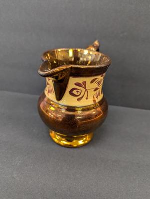Antique Copper Lusterware Pitcher