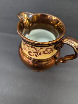 Antique Copper Lusterware Pitcher