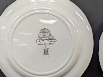 Spode England J F Herring Plates "Going To Halloa" "The Meet"