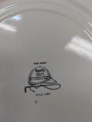 Spode England J F Herring Plates "Full Cry" "The Find"