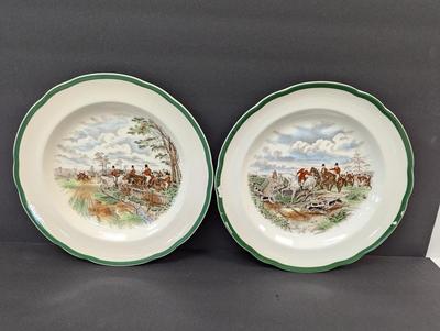 Spode England J F Herring Plates "Full Cry" "The Find"