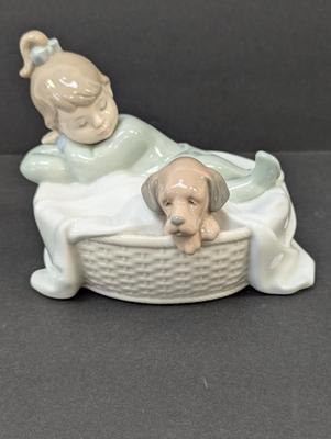 Lladro Nao A Basket For Two Figurine With Box