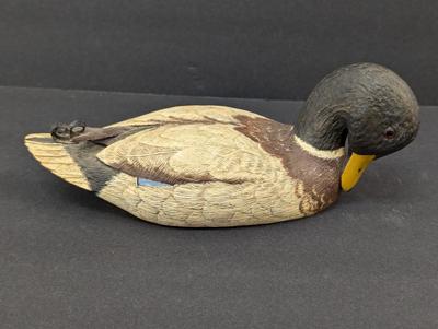 Wooden Mallard Drake Decoy Signed By Marry Ballard