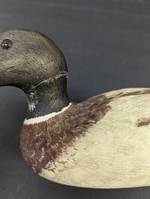 Wooden Mallard Drake Decoy Signed By Marry Ballard