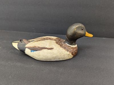 Wooden Mallard Drake Decoy Signed By Marry Ballard