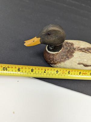 Wooden Mallard Drake Decoy Signed By Marry Ballard