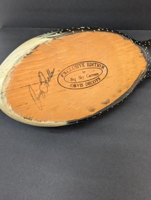 Orvis Decoys Exclusive Edition Big Sky Carvers Signed Large Wooden Duck Decoy