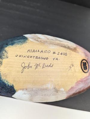 Mallard Male #2438 Chincoteague Island Virginia Signed John M Bede