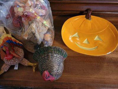 Halloween and Thanksgiving decorations