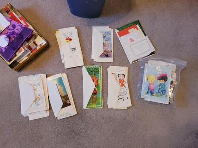 Lot of unused cards/envelopes for every occasion and gift bags boxes