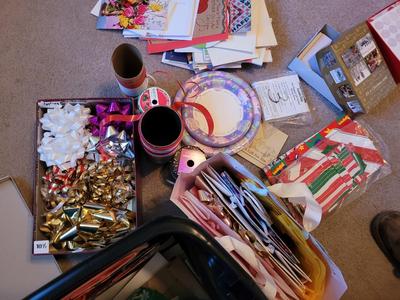 Lot of unused cards/envelopes for every occasion and gift bags boxes