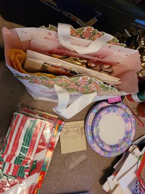 Lot of unused cards/envelopes for every occasion and gift bags boxes