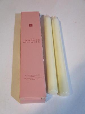 10 New Sets Of Avon Candles Bougies 2 Ivory Taper Candles Per Set #171