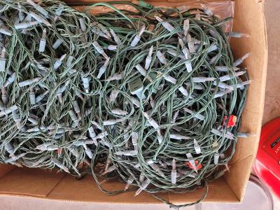 Christmas lights and clips
