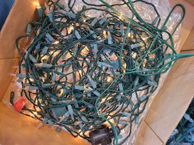 Christmas lights and clips