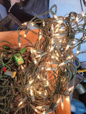 Christmas lights and clips