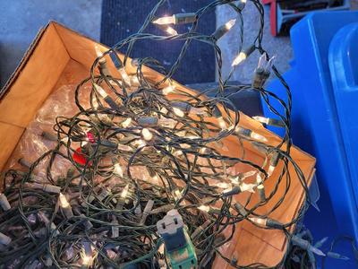 Christmas lights and clips