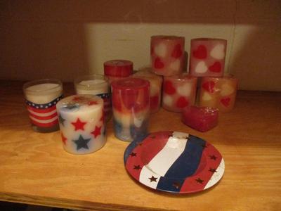 New Patriotic Celebration & Valentines Day Candles #174