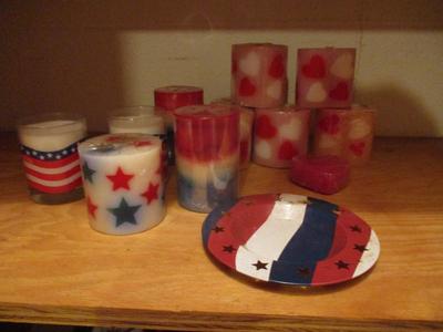 New Patriotic Celebration & Valentines Day Candles #174